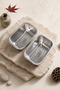 2-Piece Stainless Steel Vacuum Storage Container, Oven and Cake Container for Breakfast 500 ml - 2