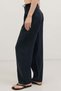Navy Blue Double-Breasted Pareo Women's Trousers - 5