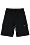 Basic Cargo Pocket Capri for 10-13 Years - Black