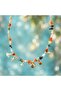 Kly-1046 |   Tasseled Charm Natural Stone Summer Necklace |   Eos Collective - 3
