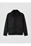 Southblue Black Standard Fit Fur Collar Men's Suede Coat - 5