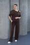 Women's High Quality Shoulder and Stone Detailed Top and Bottom Set