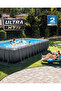 Rectangular Ultra XTR® Frame Above Ground Pool with Sand Filter Pump - 24' x 12' x 52" - 2