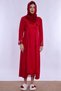 Cotton Maternity Nightgown Set with Hijab and Nursing Features Effortt - Cherry - 3