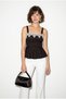 Women's Black White Lace Detailed Strappy Polka Dot Peplum Blouse 5557 60286338 - 4