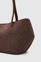 Mona Suede Shopper Shoulder Bag with Makeup Bag - Brown - 5