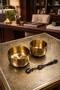 2 Li Gold Curved Stainless Metal Ashtray – Modern and Stylish Design - 2