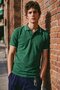 Men's Buttoned Fashion Green Polo Collar T-Shirt - 4
