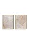 Gilded Blush Set of 2 Abstract Wall Art | Framed Canvas Print with Gold Foil Embossed | Luxury Modern Decor for Living Room, Bedroom, Office & Gift - 2