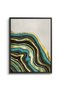 Peacock Vein Set of 2 Abstract Wall Art | Framed Canvas Print with Gold Foil Embossed | Luxury Modern Decor for Living Room, Bedroom, Office & Gift - 4