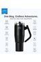 Temp Guard Vacuum Insulated Travel Mug – 180° Rotating Handle, 24H Cold & 12H Hot Retention, Leak-Proof Lids - 4
