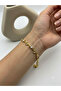 Gold Color Stone Ivy Bracelet - 26Blks06
