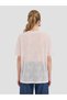 Women's Jacquard Fabric Oversized Tshirt with Stone Detail on the Front - 3