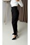 Yüksel Bell Belted Fabric Trousers Black - 3