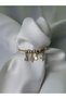 Zircon Stone Star Clover and Butterfly Detailed Charm Women's Bracelet