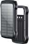 Solar Power Bank 20000mAh, 22.5W QC & 20W PD, 4× Built-in USB Cables, 4-Mode LED Flashlight