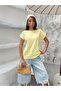 Women's Yellow Casual Knitwear Blouse Frv0190
