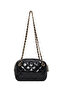 Women's Black Quilted Crossbody Bag 26Pbd2921Kp - 3