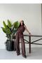 Halter Neck Belted Waist Palazzo Trousers Double Set for Women - 2