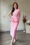 Beli Volan Detailed Midi Pink Dress - 2