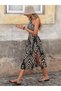 Women's One-Shoulder Side Gathered Slit Midi Single Jersey Dress - 7