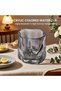 Set of 6 Grey Vintage Crystal Beverage Glasses 6.7oz - Elegant Tumblers for Iced Juice, Sparkling Soda - 4