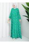 3-Layered Green Small Floral Print Dress Ours 💚 💮   The Dress Length Is 150 cm