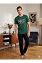 Men's Cotton Short Sleeve Pajama Set