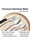 72-Pieces Silverware Set for 12, Flatware Set with Steak Knives, Stainless Steel Cutlery Set - 4