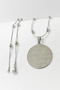 Silver Color Ayetel Kürsi & Nazar Ayeti Written 3 cm (Prayer Plate) Stainless Steel Necklace with Dorika Chain - 7