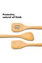 11157300 Set of 3 Brown Wood Spoons, 31.5 x 6.5 x 2 cm - 5
