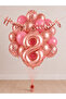 -8- Age Rose Gold Happy Birthday Banner Themed Balloon Bundle 15 Pieces