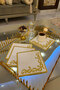 Luxury Gold Embroidered Coffee and Cocktail Napkin Set of 6 - 5