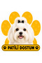 Pawed Friend Maltese Dog Sticker Label |   15X15 cm Self-Adhesive Foil