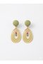 Non-Perforated Clip-On Women's Earrings - Green Yellow Orange Summer Earrings