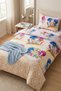 Children's Duvet Cover Set with Single Elastic Sheet Natural Healthy Cotton Ranforce Magic Fairy Tale World