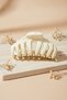 Large Size Cream Color Shiny Hair Claw Clip for Daily and Special Occasions - 5