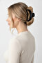 Shiny Black Curved Hair Clip Modern Design Stylish Hair Accessory - 3