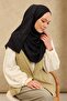 Naia Cotton Shawl Stone Pattern Black - 2