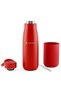 Red 500 ml Steel School Water Bottle - Steel Thermos with Silicone Body (Dotted) - 50024 - 3