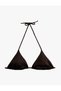 Halter Neck Triangle Bikini Top with Stones