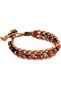 Legend Women's Bracelet, Leather Beaded Bracelet, with Leather & Agate, Handmade Adjustable Jewelry