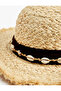 Seashell Detailed Straw Hat - 4