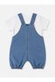 Flexible Denim Gardener Overalls Set with Cotton T-Shirt Summer Baby Girl and Boy Set Unisex - 3