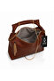 Women's Bag with Knot Detail, Chain Strap, Shoulder Bag, Lined, Zippered, Daily Use, Stylish Handbag - 3