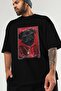 For Dog Lovers 11 Front Dog Print Black Oversize T-Shirt 100% Cotton Unisex Dog Lover Premium Design - 3