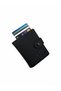 Men's Genuine Leather Matte Black Wallet and Card Holder - 2