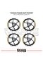 Yamaha Tracer Wheel Sticker Set High Quality 24-Piece Wheel Set - 2
