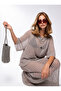 Women's Stone Metallic Textured Openwork Knitwear Blouse Blz-19003394 - 3