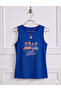 Flamingo Printed Women's (Off Shoulder) Sleeveless T-Shirt with Straps - 2